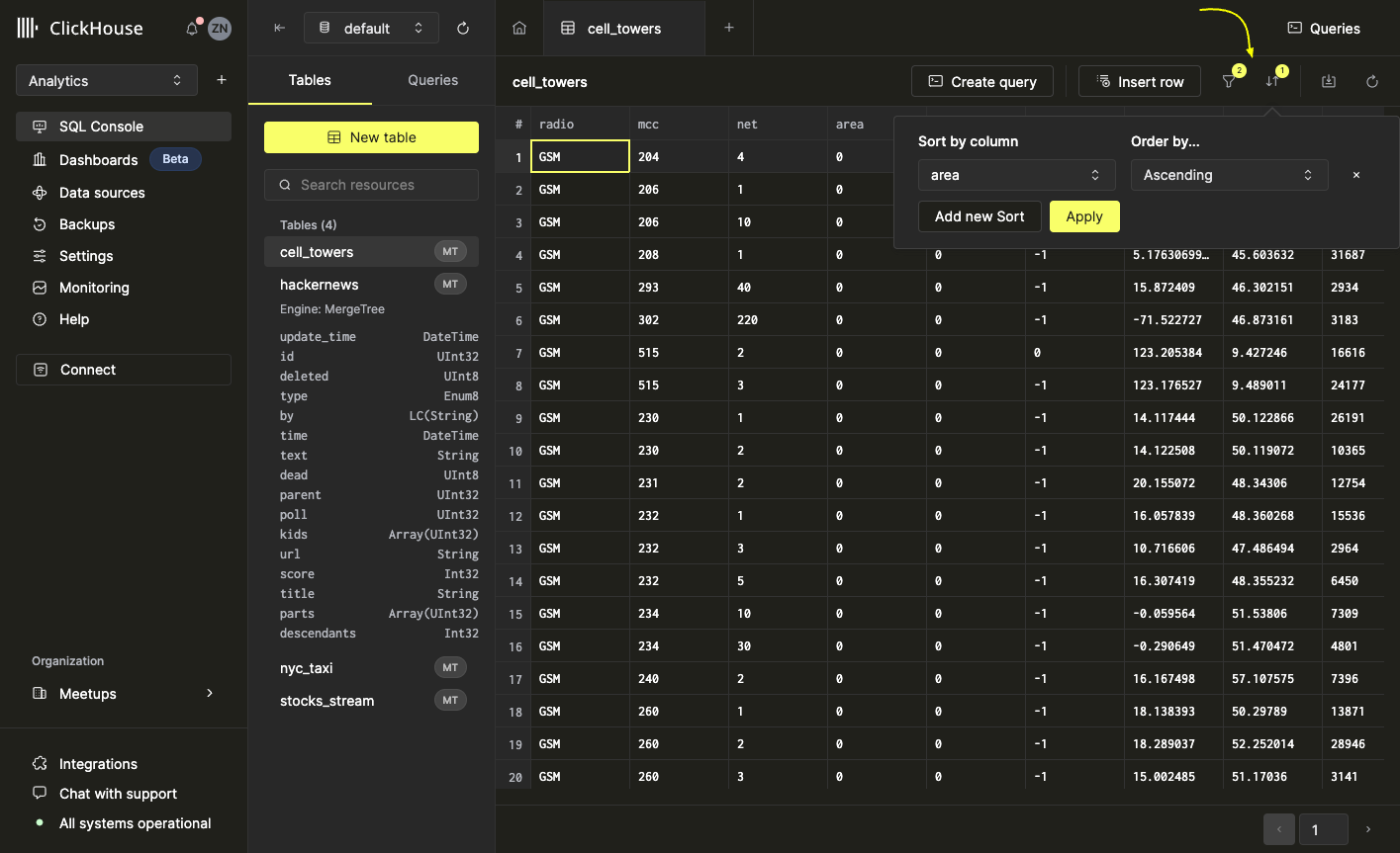 Add a filter on range greater than 2000