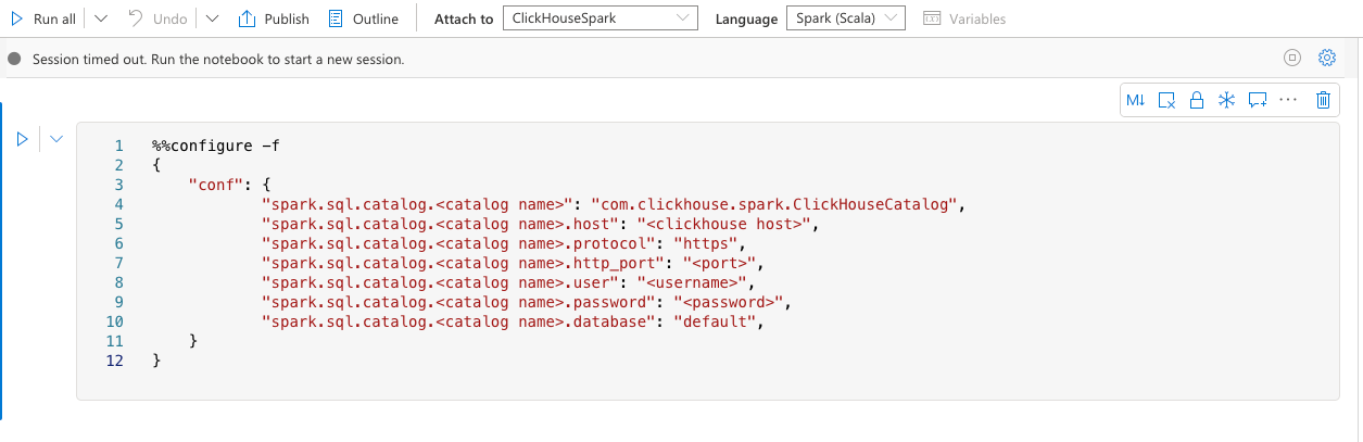 Setting Spark configurations via notebook